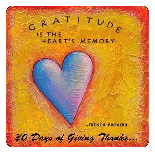30 Days of Giving Thanks….Join me!