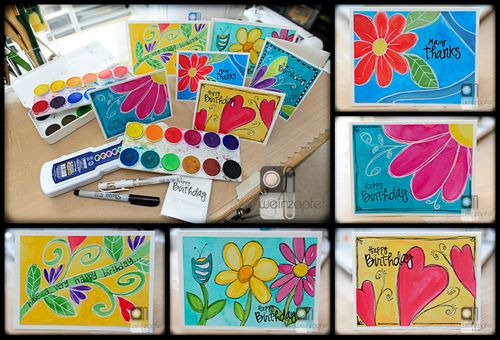 Watercolor Hand Painted Cards with Tracy Weinzapfel – Stamping Details!