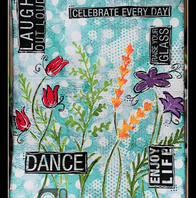Mixed Media Monday 5/19/14 with Tracy Weinzapfel – Napkin Fun “Celebrate Every Day”!