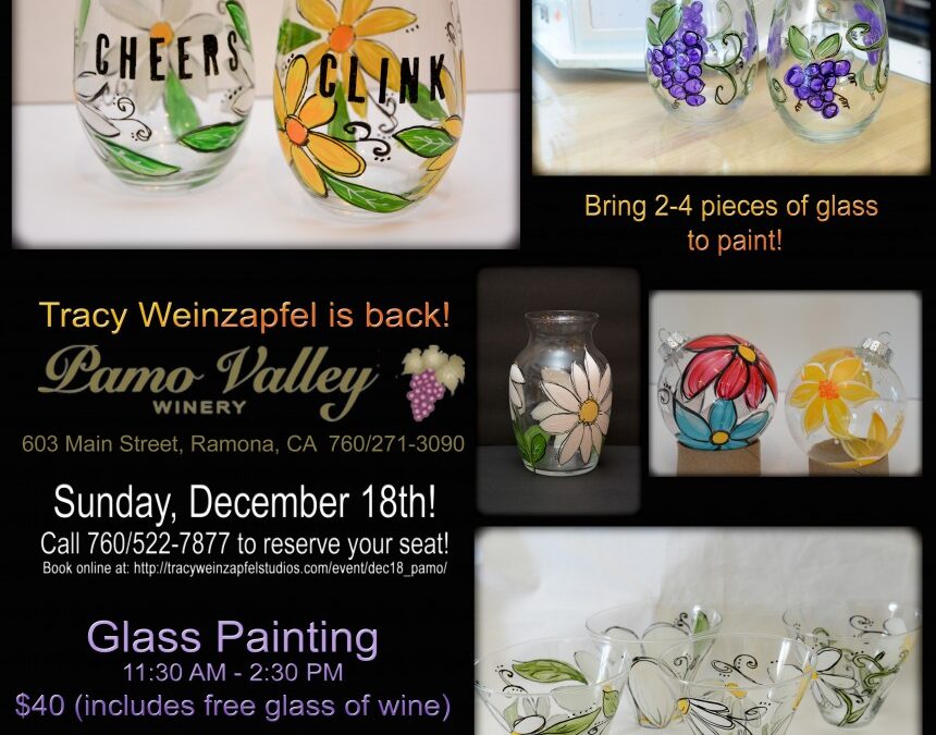 Come Paint with me at Pamo Winery in Ramona – Sunday, Dec 18th