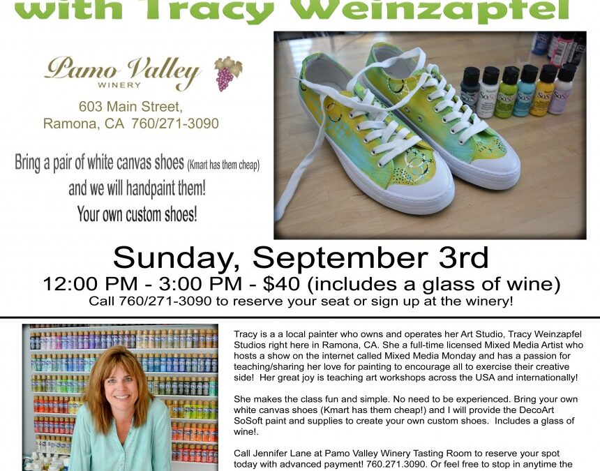 Pamo Valley Winery New Class – Hand Painted Shoes!