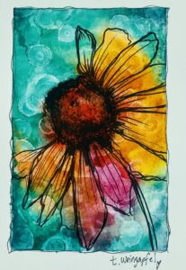 daisy watercolor art tutorial 