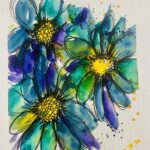 watercolor flower art journal page