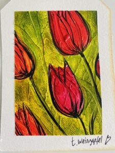 tulip art journal page