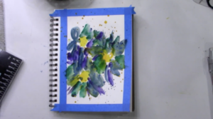 adding more color to watercolor flowers