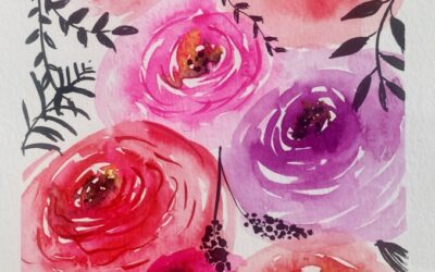 Pink Peonies Watercolor Art Tutorial