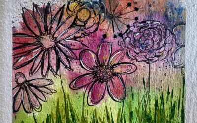 Field of Flowers Watercolor Art Tutorial