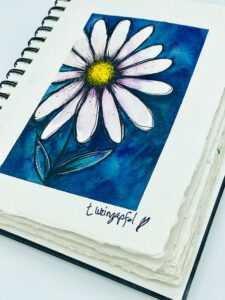daisy watercolor art