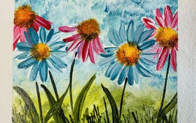 Dancing Daisies Mixed Media Art Tutorial