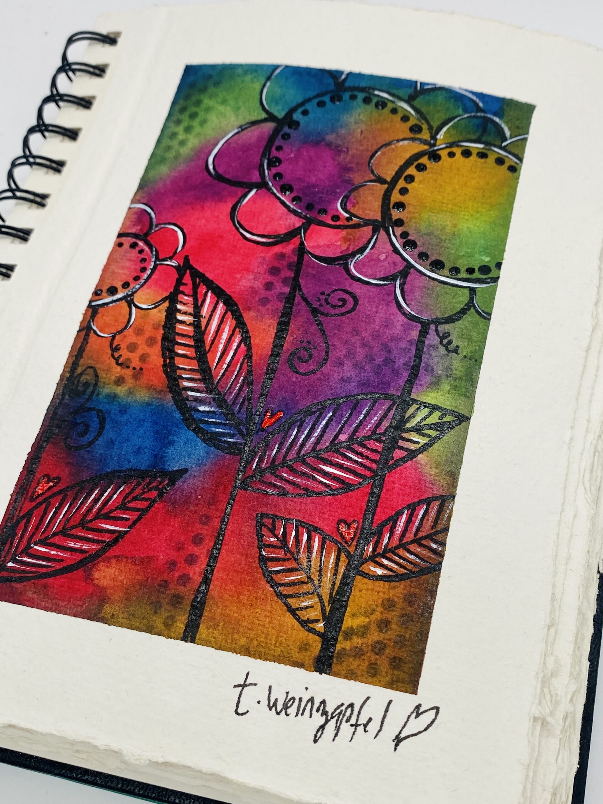 finished art journal page