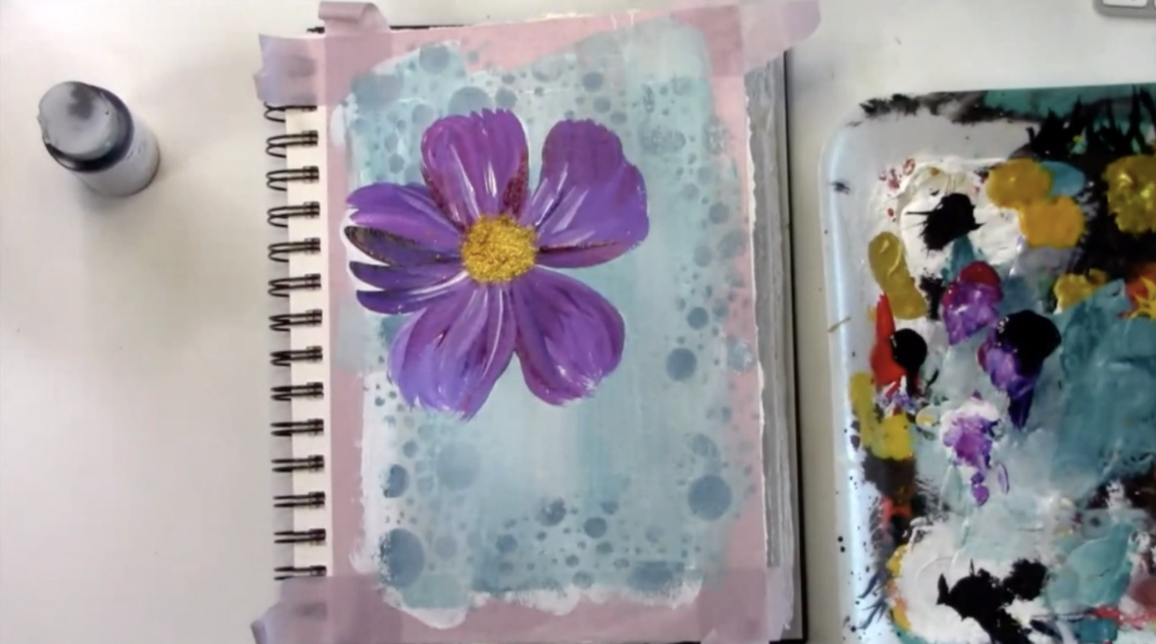 pansy flower art journal