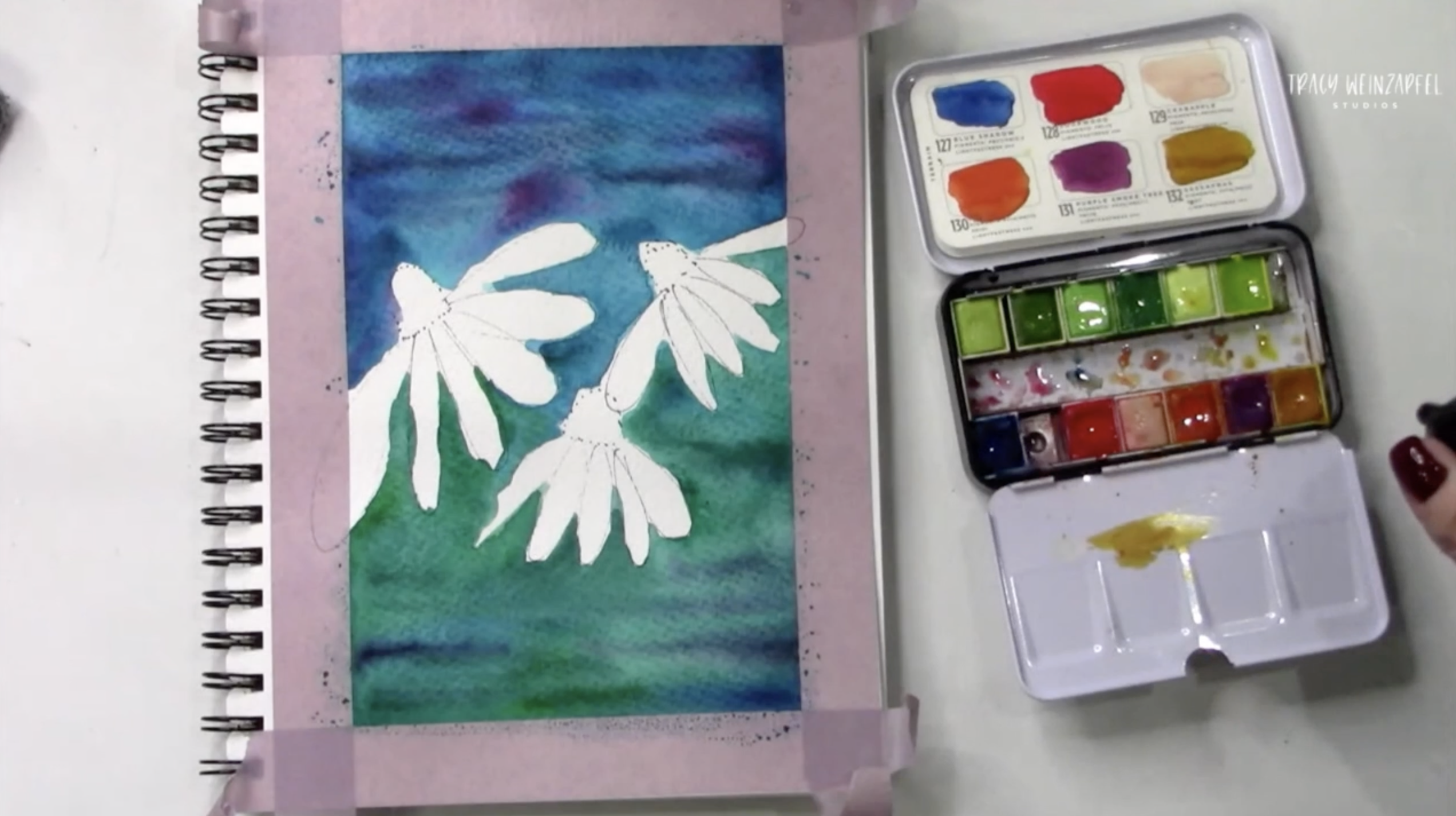 painting a watercolor background