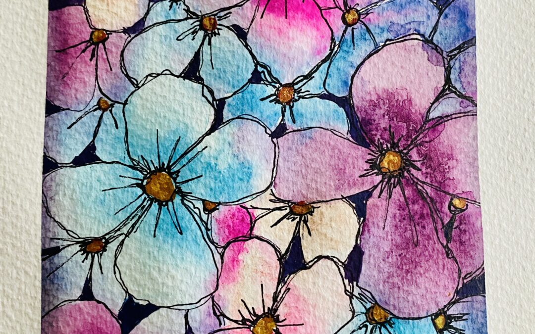 watercolor flower art