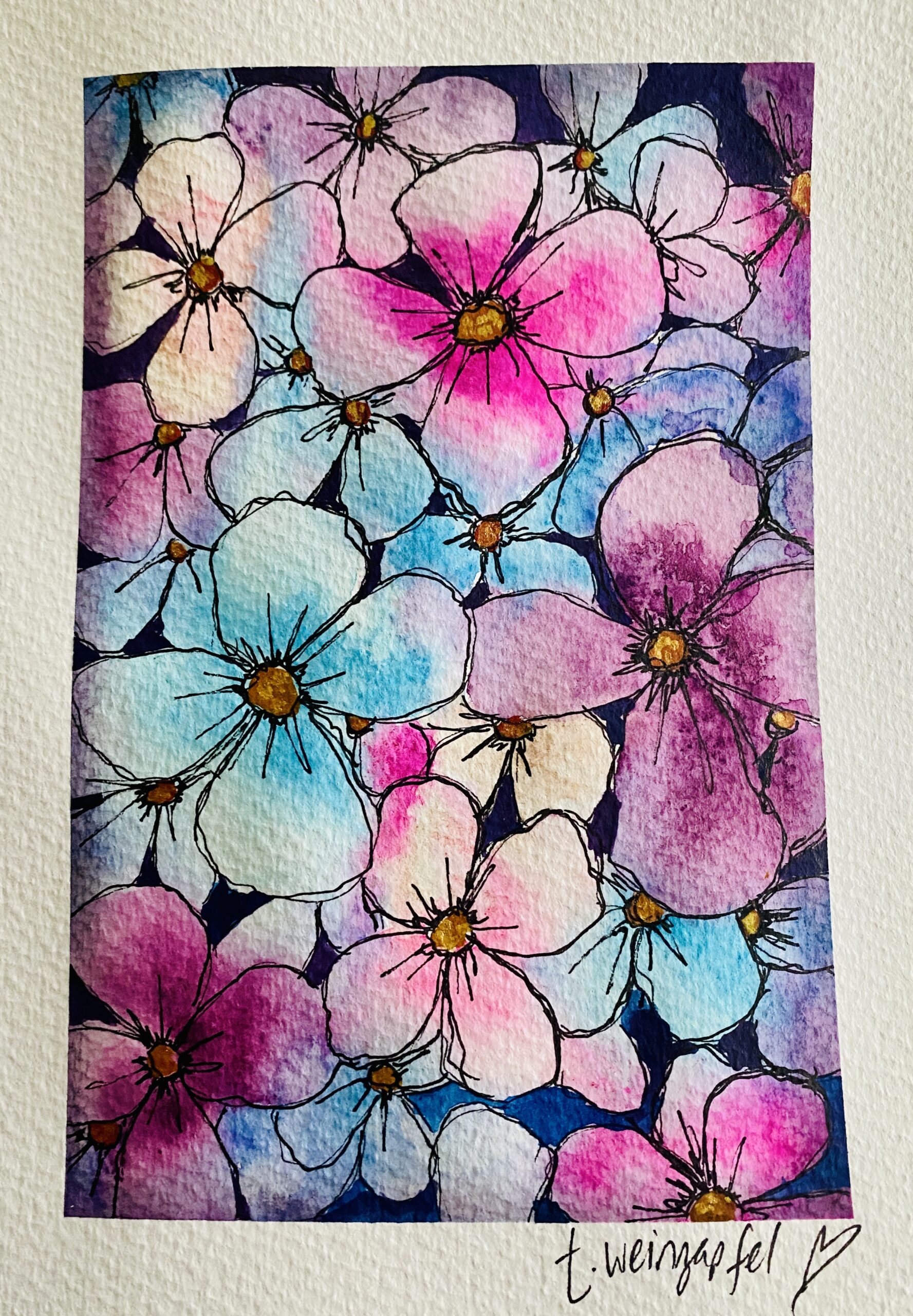 watercolor flower art