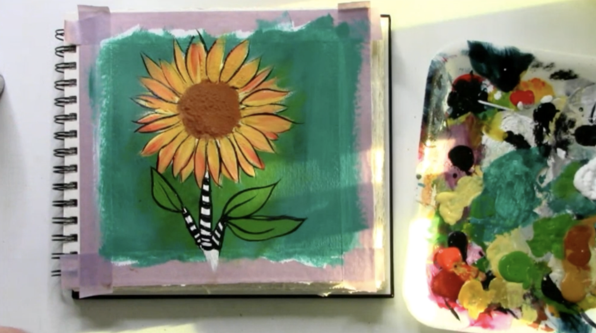 sunflower art journal 