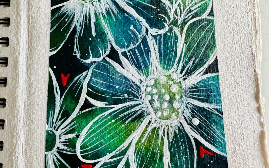 Starlit Flowers Watercolor Art Tutorial