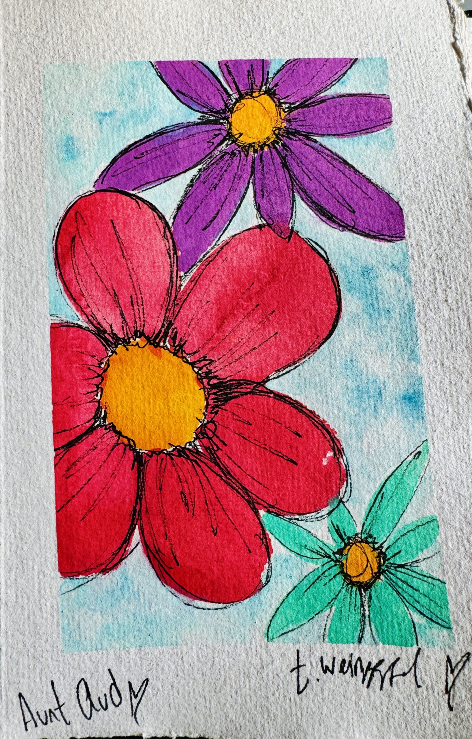 flower watercolor art