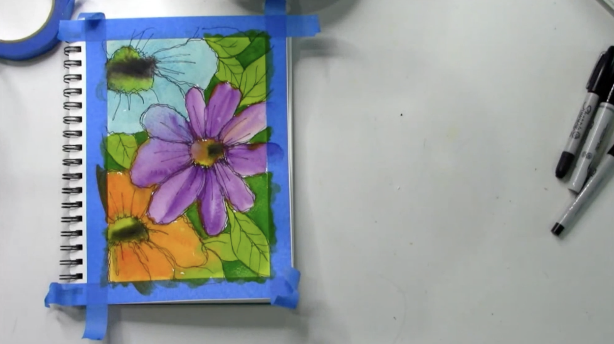 adding detail lines to flowers