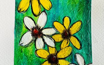 Dancing Daisies Mixed Media Art Tutorial