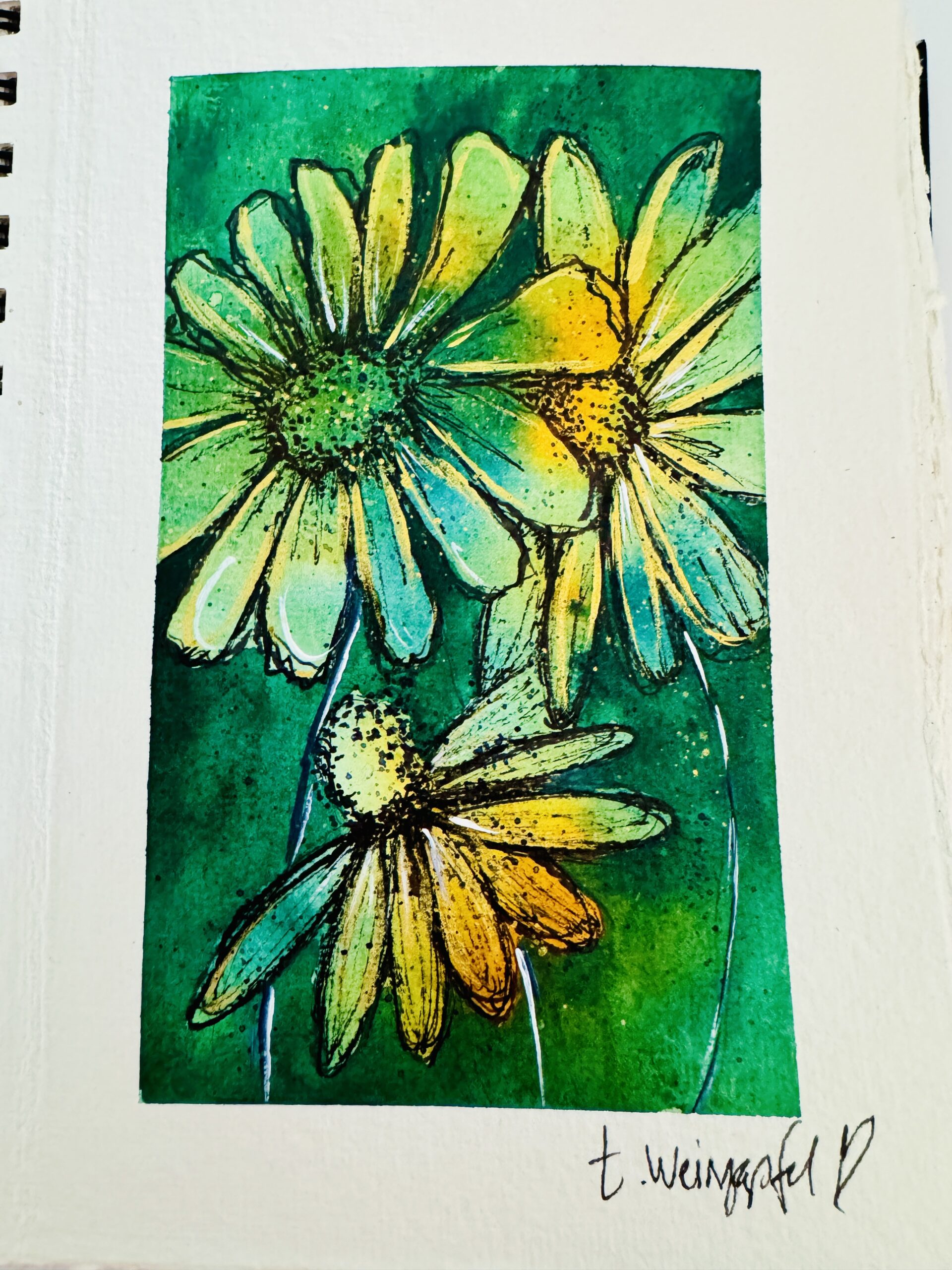 watercolor flower art tutorial 