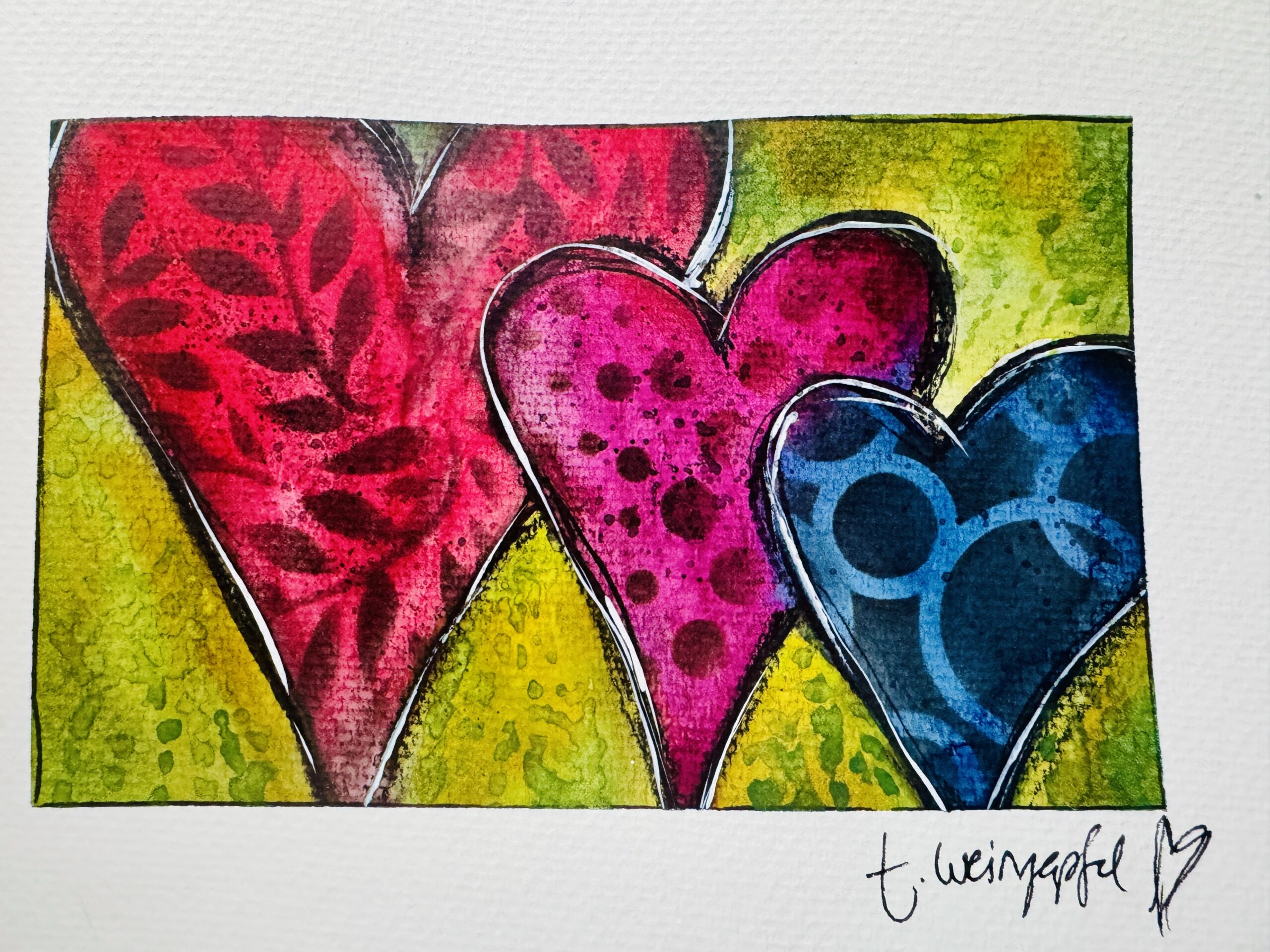 heart watercolor art 