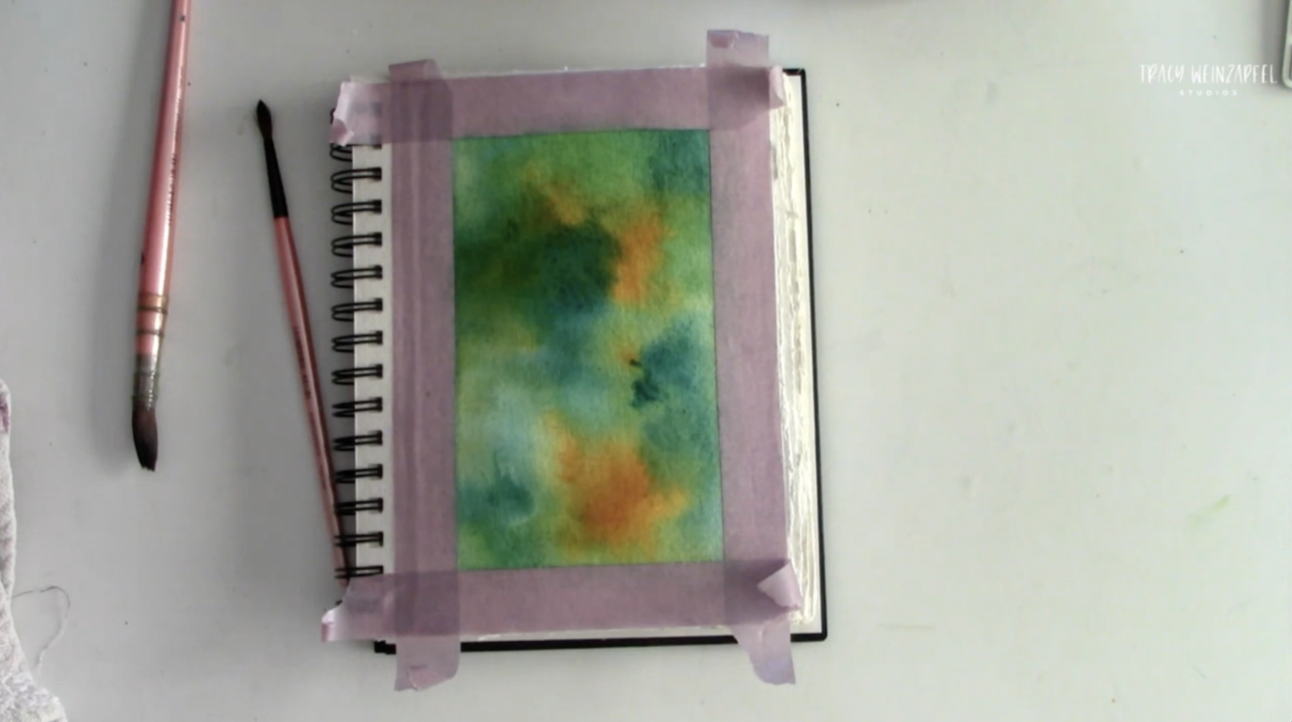 watercolor background art journal