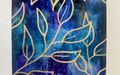 Golden Leaves Watercolor Art Tutorial