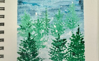 Winterscape Mixed Media Art Tutorial