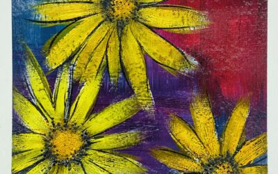 Golden Blooms Mixed Media Art Tutorial