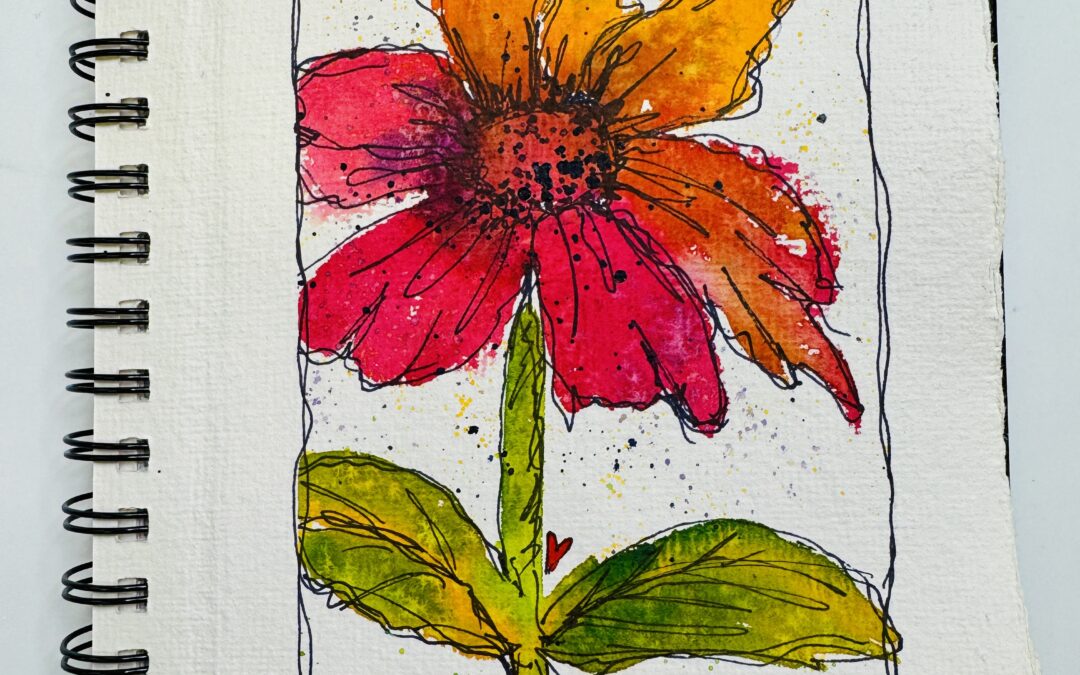 wild flower watercolor painting