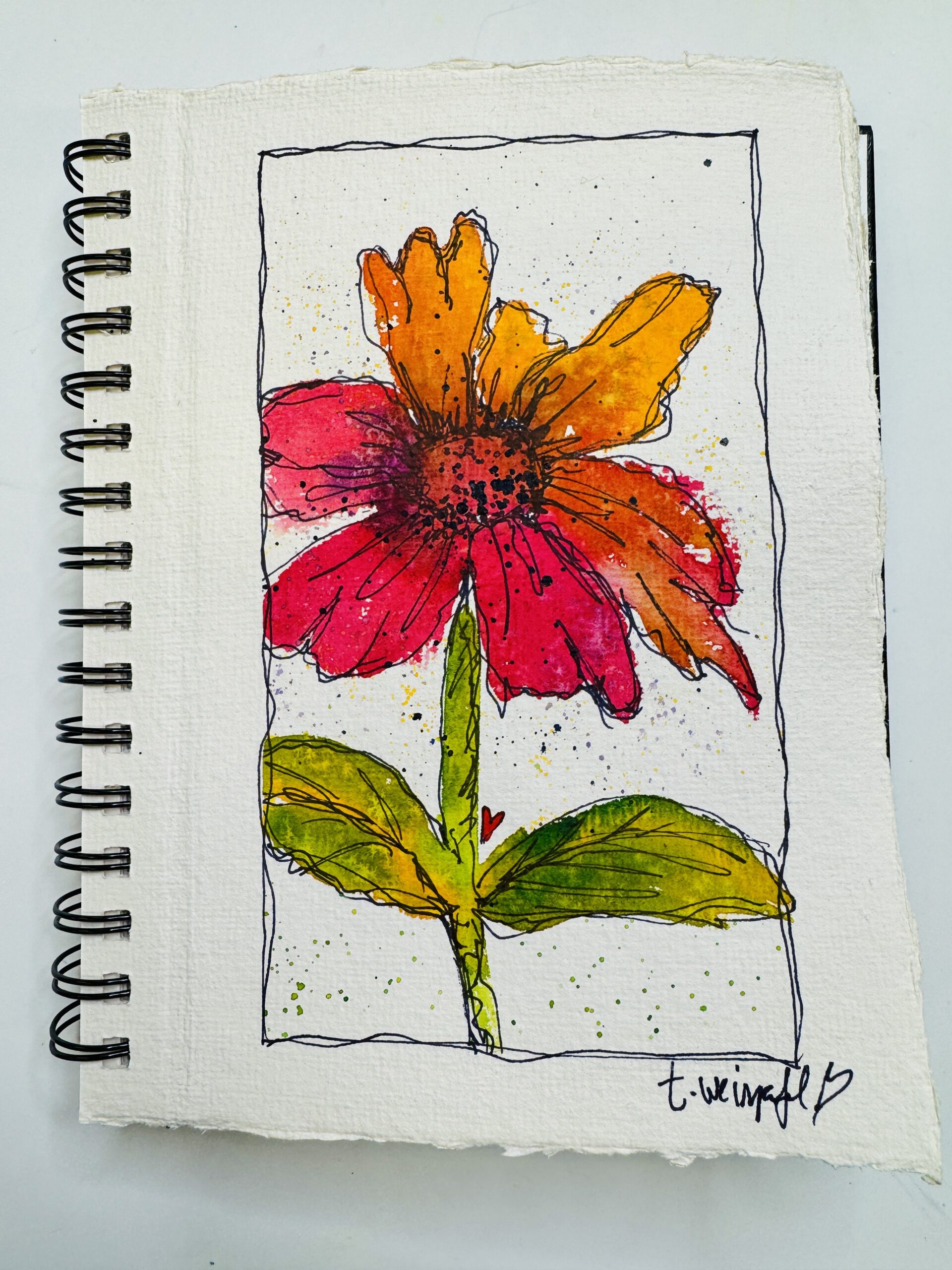 wild flower watercolor painting