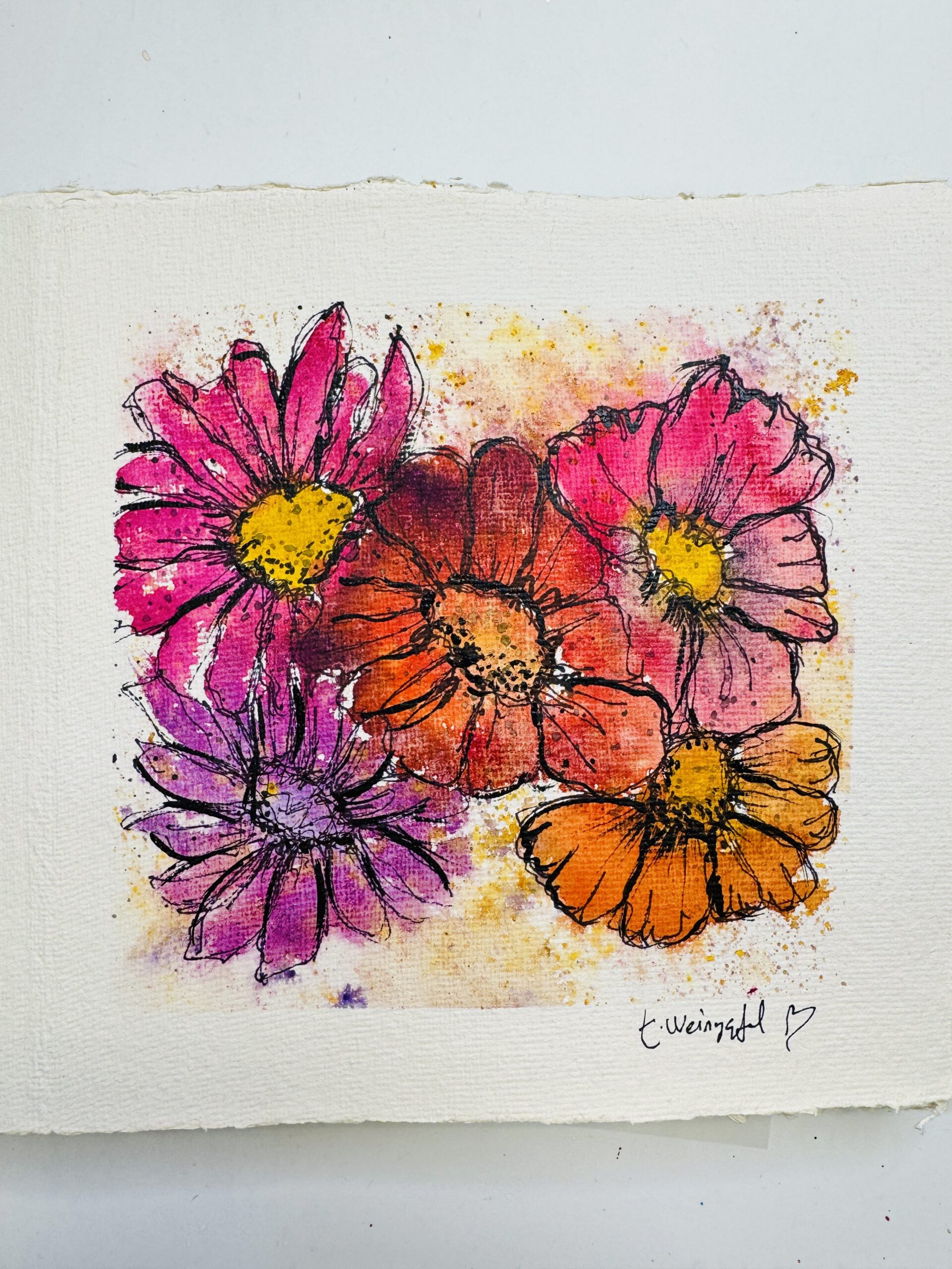 watercolor flower art journal