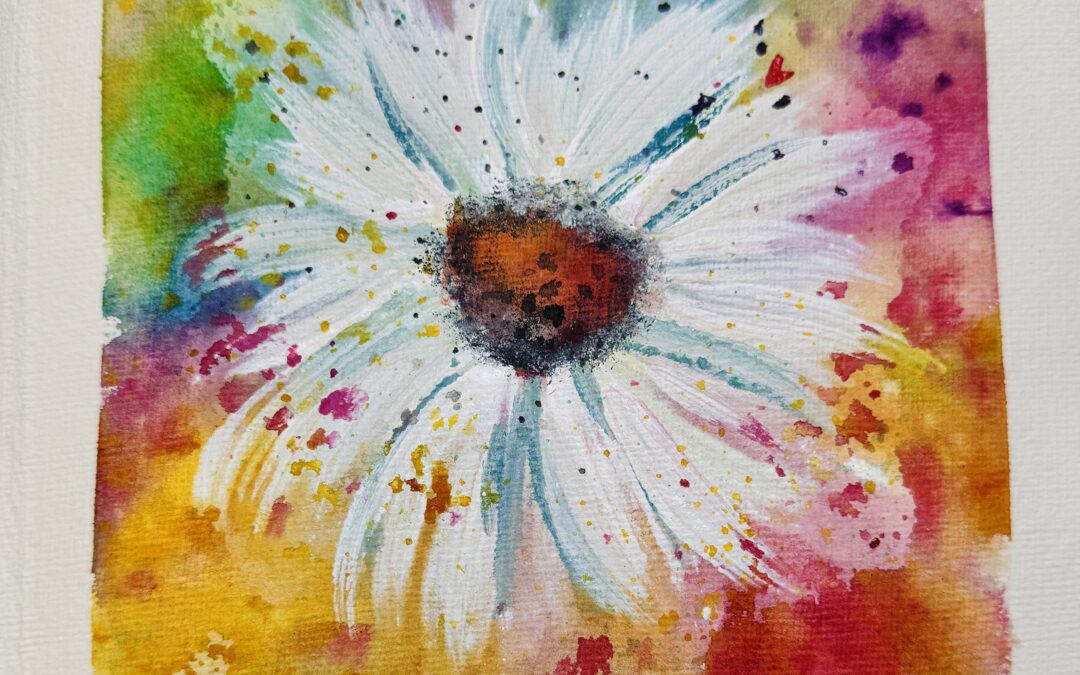 Daisy Love Watercolor Art Tutorial