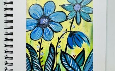 Blue Bloom Joy Mixed Media Art Tutorial