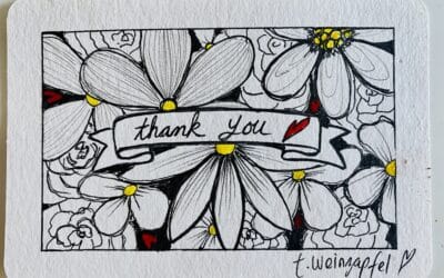 DIY Thank You Postcard Art Tutorial