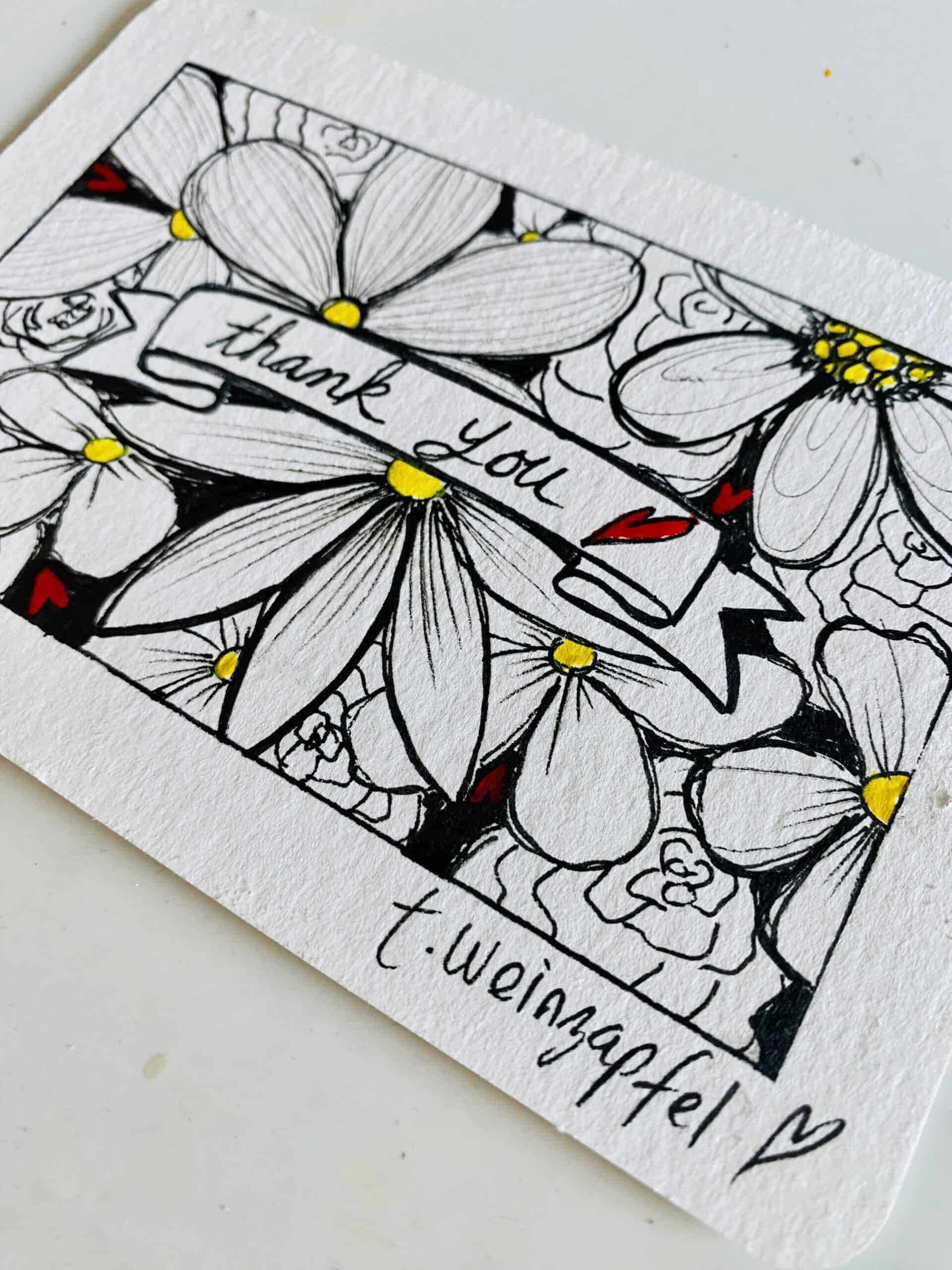 finished postcard handmade