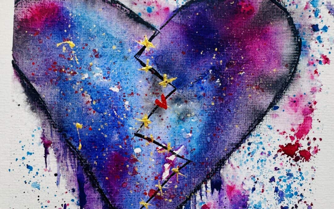 Expressive Watercolor Heart Art Tutorial