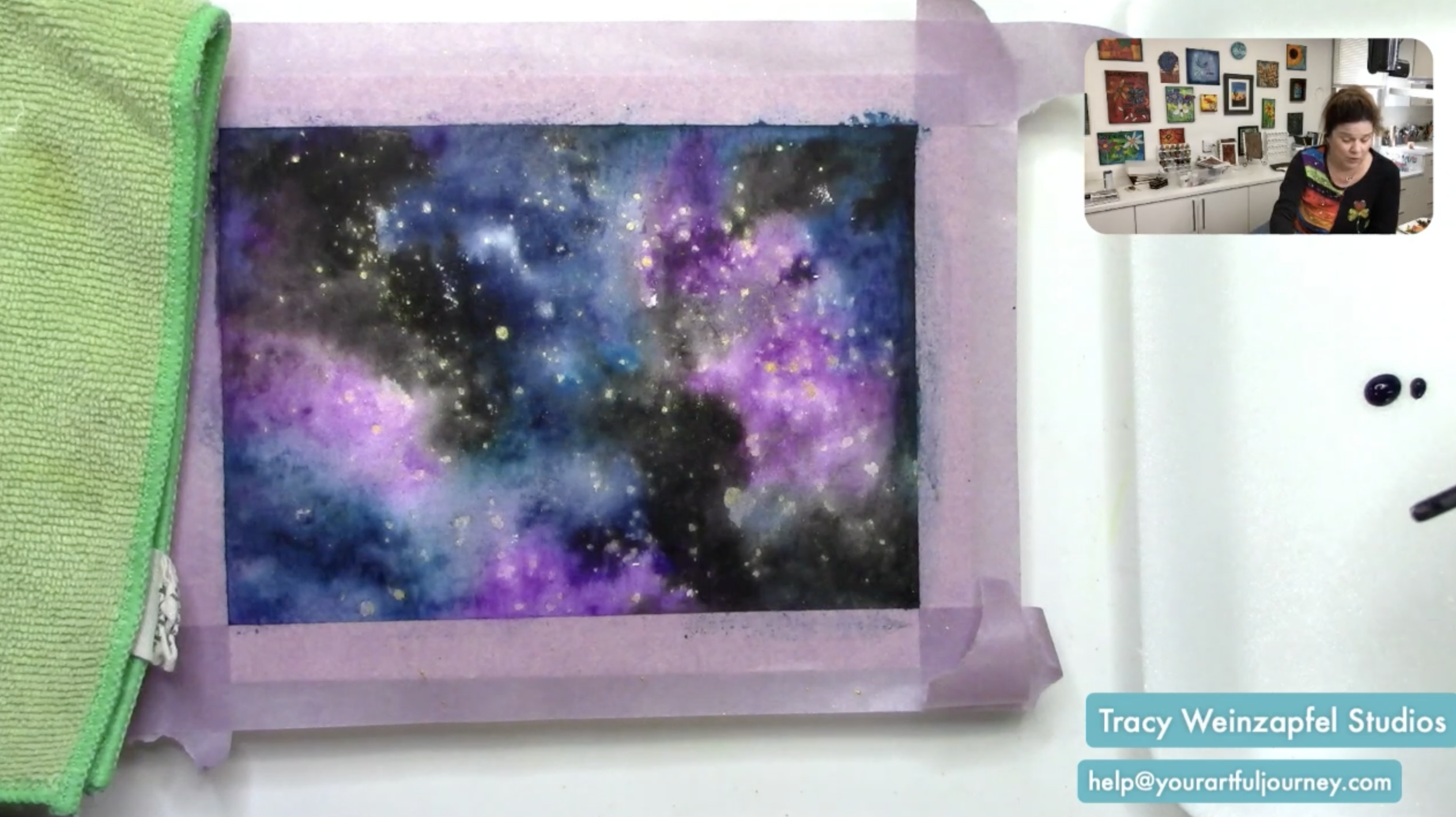 galaxy watercolor background