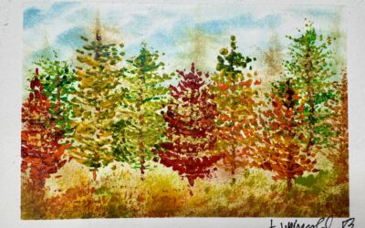 Fall Leaves Mixed Media Art Tutorial
