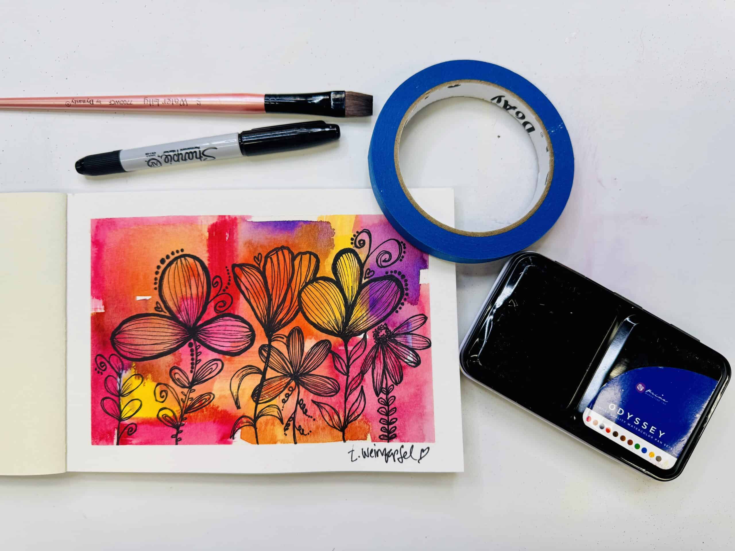 5 supplies for art journaling