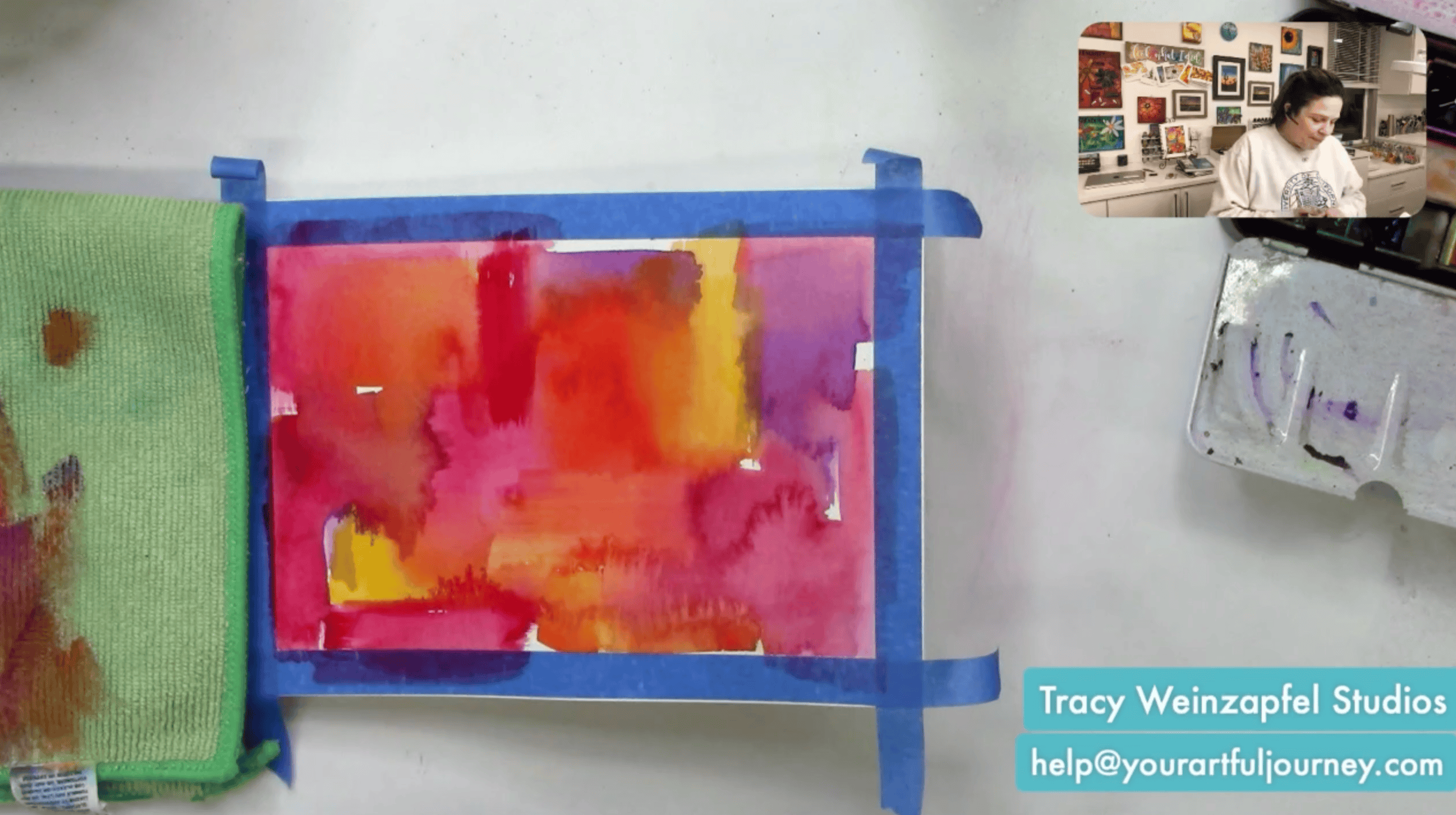 watercolor background art journal