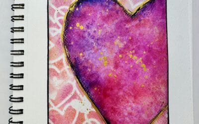 Layered Heart Mixed Media Art Tutorial
