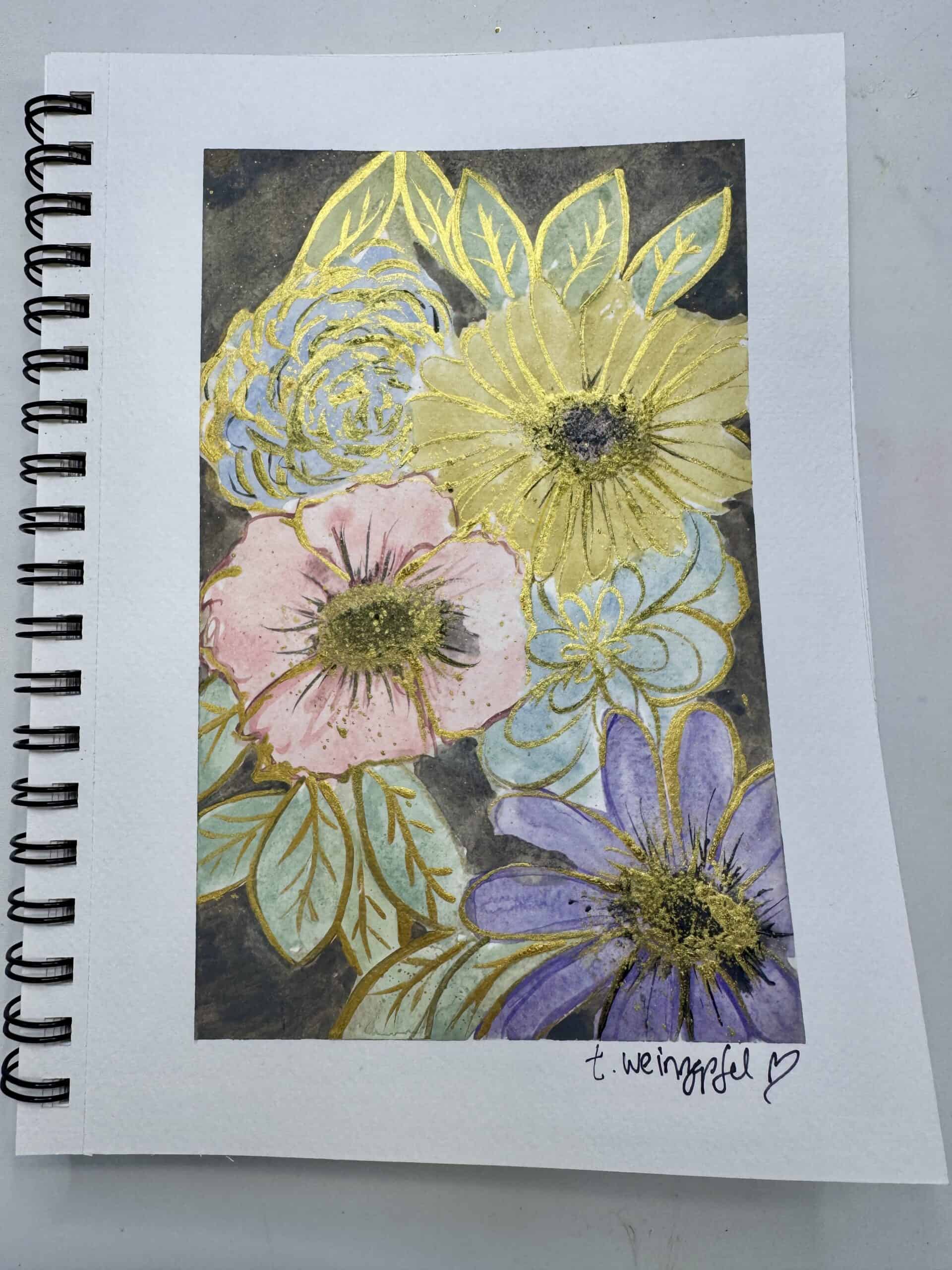 vintage watercolor flowers