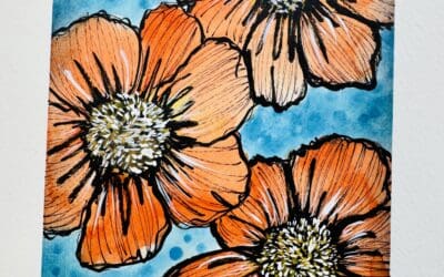 Orange Blooms Watercolor Art Journal Tutorial