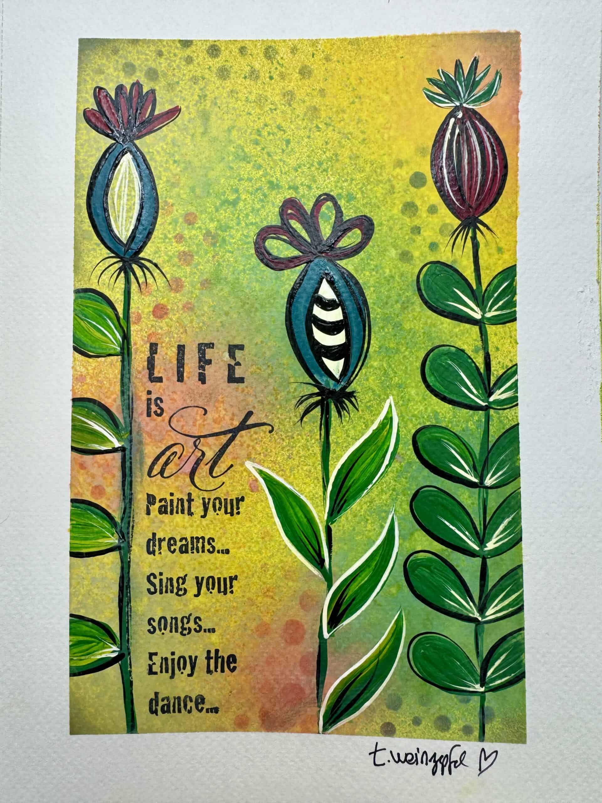 dr seuss inspired flower art