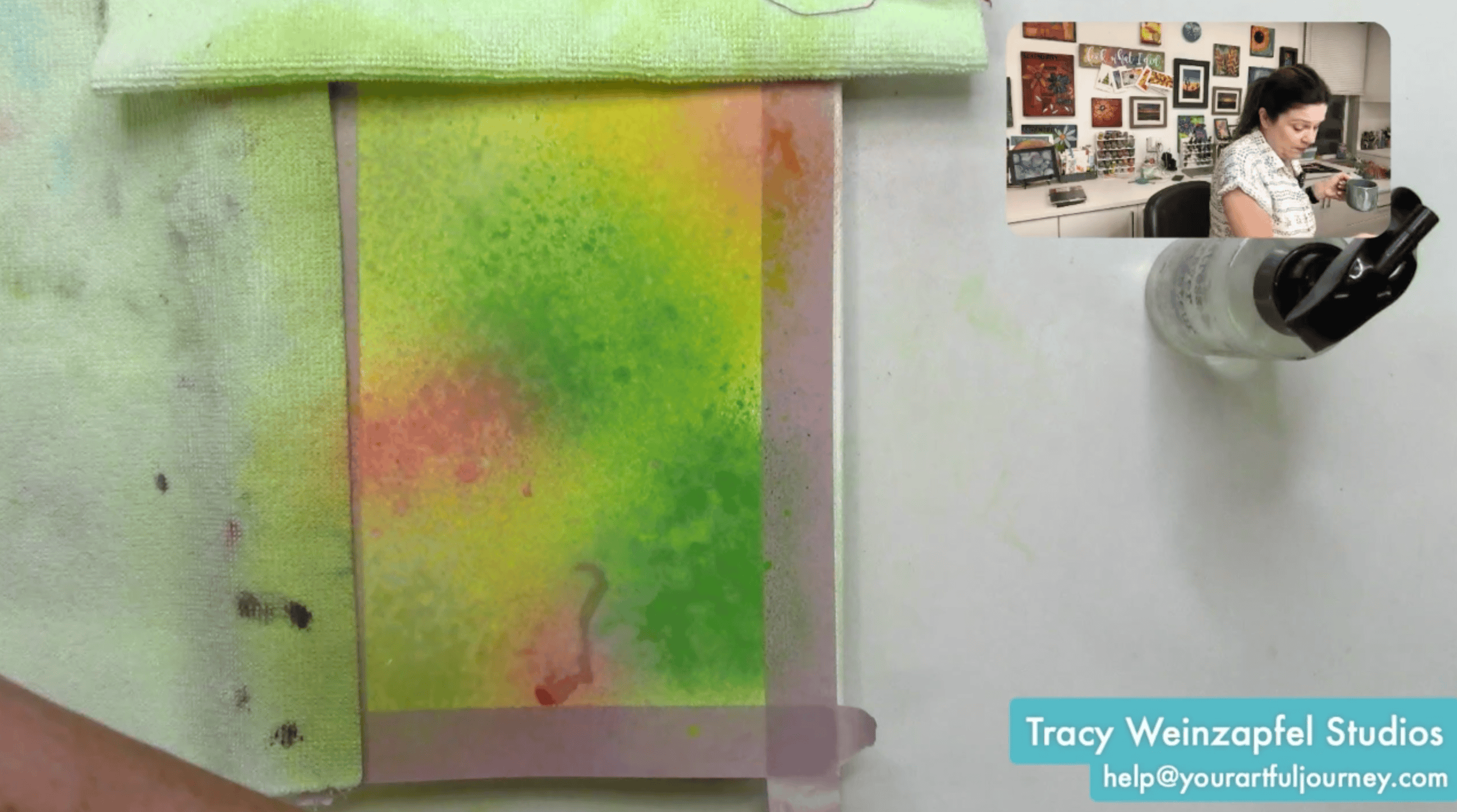 distress oxide background painting