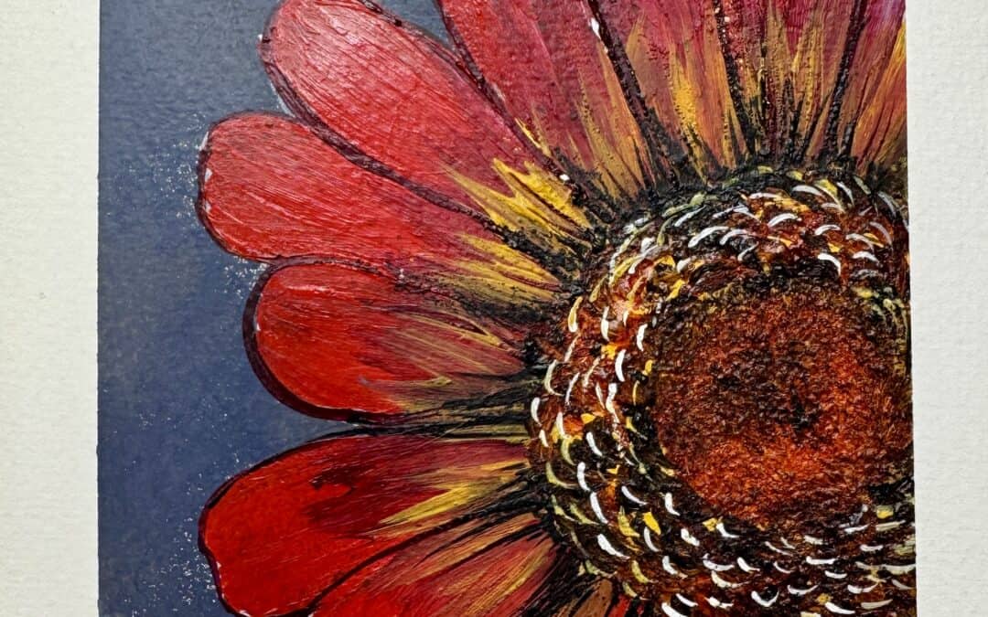 Crimson Glow Mixed Media Art Tutorial