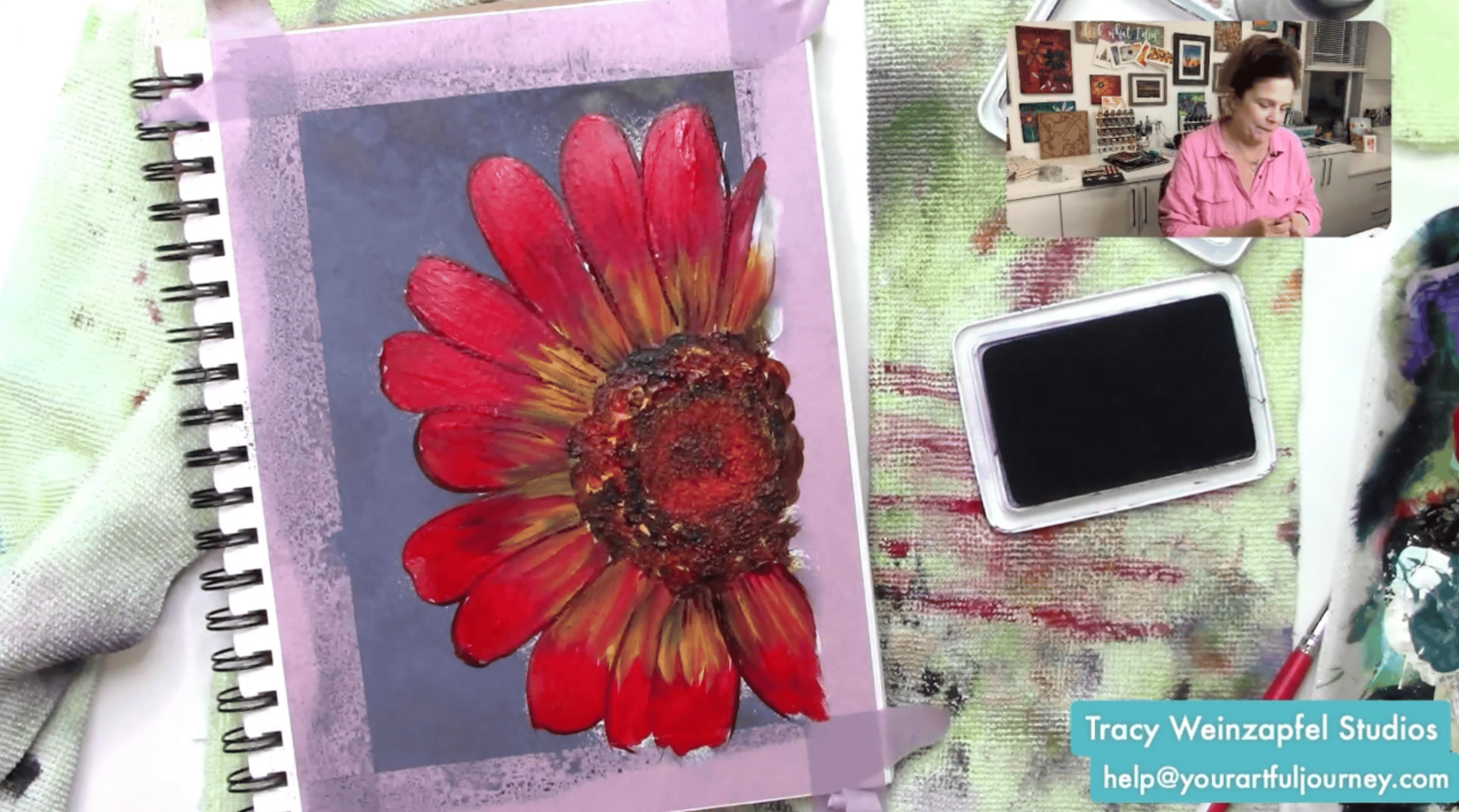 adding texture to flower center