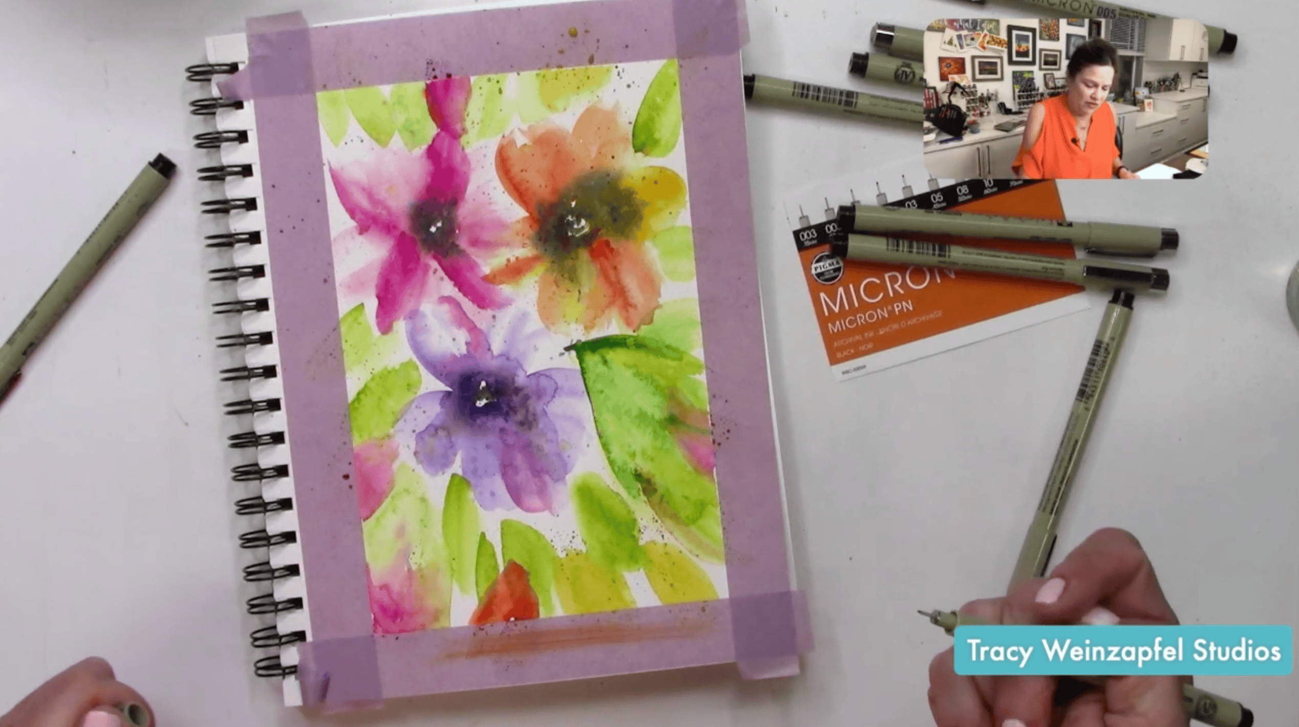 adding splatter to art piece