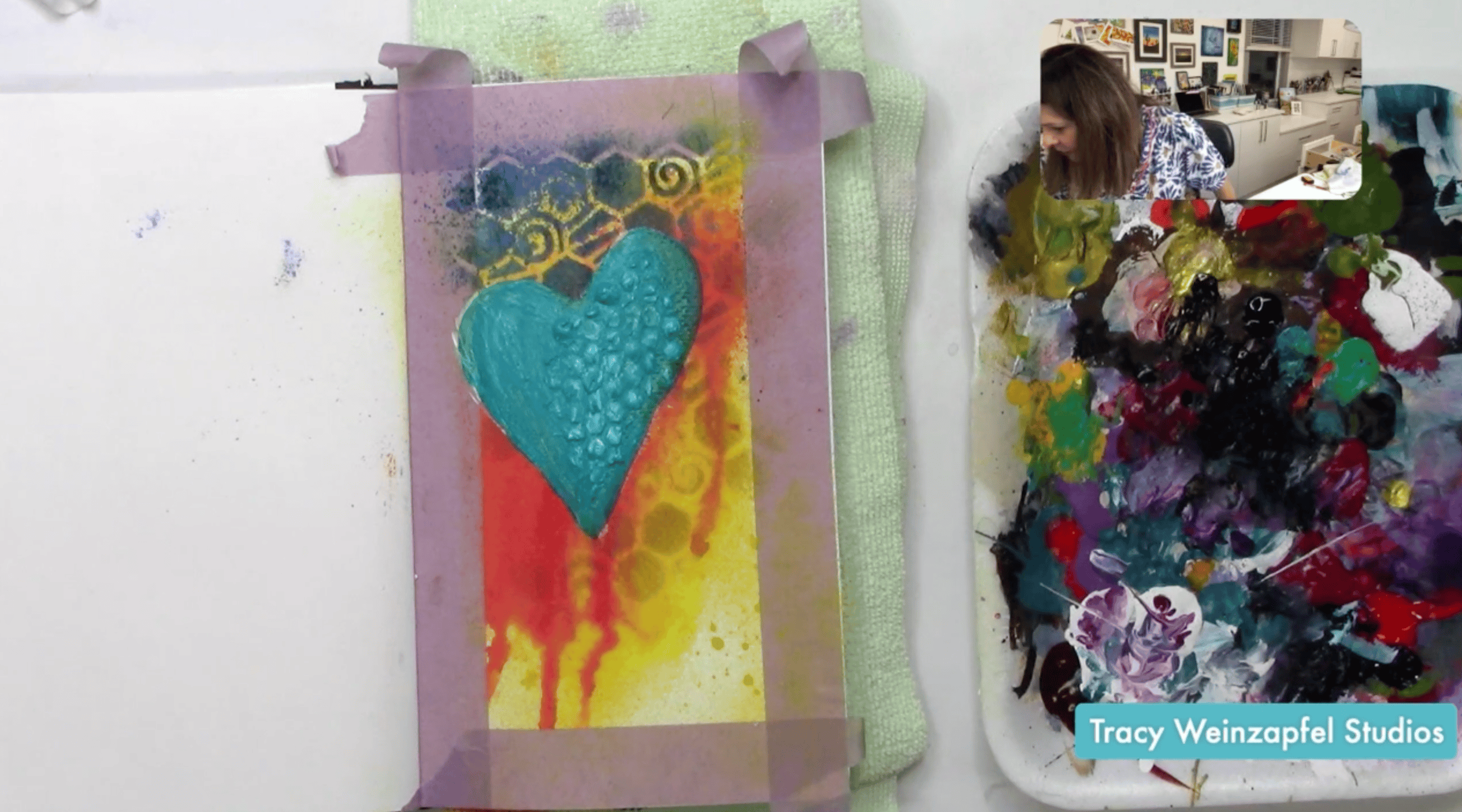 Painting a textured heart